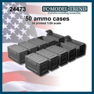 FC Model Trend 1/24 50 Ammo Cases for Browning M2