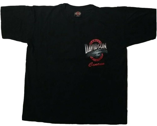 HARLEY DAVIDSON T XXL BLK T-shirt tee black cotton from Japan _732
