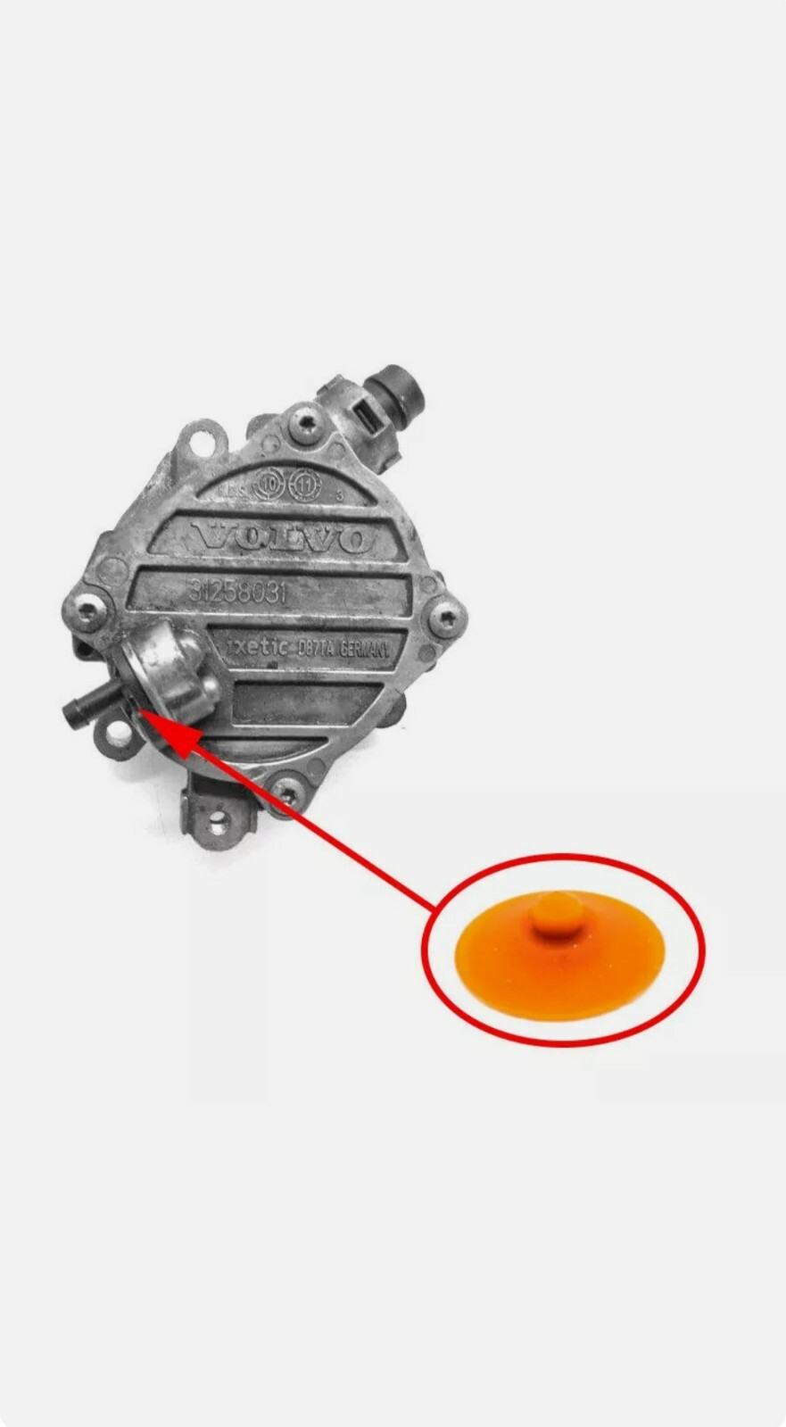 BRAKE VACUUM PUMP REPAIR VALVE 31430964 MEMBRANE VOLVO V60 XC60 S60 V40