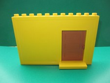 Lego Duplo Wand gelb mit Schiebetür Spielhaus Wandelement Puppenhaus (180123D)
