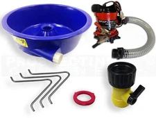 BLUE BOWL PAN GOLD Prospecting CONCENTRATOR + Pre-plumbed 12V PUMP + Hardware