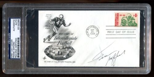 Frank Gifford Signed First Day Cover FDC 9.5x4.5" Autographed NY Giants PSA/DNA - Picture 1 of 1