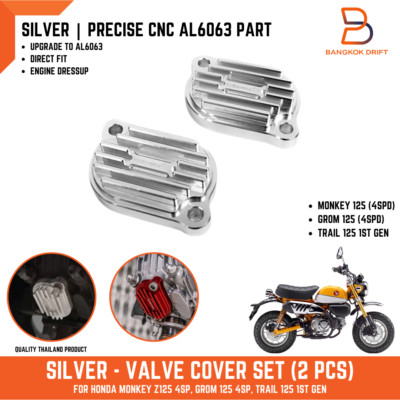 SILVER VALVE COVER GUARD TRIM FOR HONDA MONKEY GROM 125 4SPEED TRAIL 1ST GEN