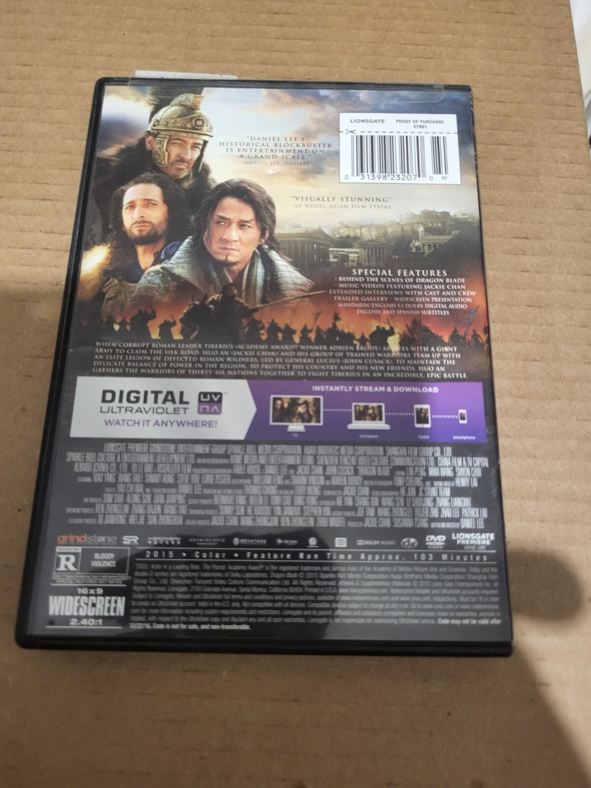 Dragon Blade (2015) – DVD Menus