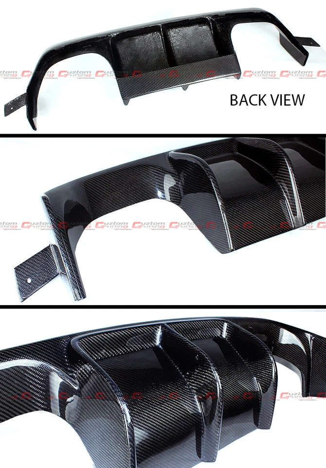 PARA BMW F82 F83 M4 F80 M3 2015-20 ESTILO V DIFUSOR PARACHOQUES TRASERO FIBRA CARBONO REAL Foto 4 de 4