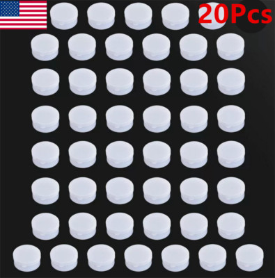 20Pcs 10ML Round Plastic Makeup Cosmetic Lotion Cream Sample Jar Containers US
