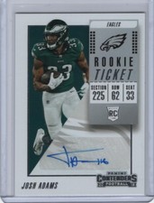 2018 Panini Contenders Rookie Ticket Autograph #200 Josh Adams RC 