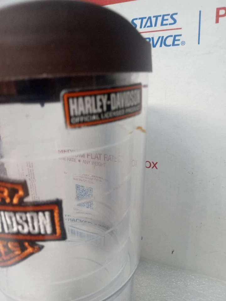 Vaso aislado Tervis Harley Davidson Motor Cycles 24 oz con tapa naranja Foto 3 de 4