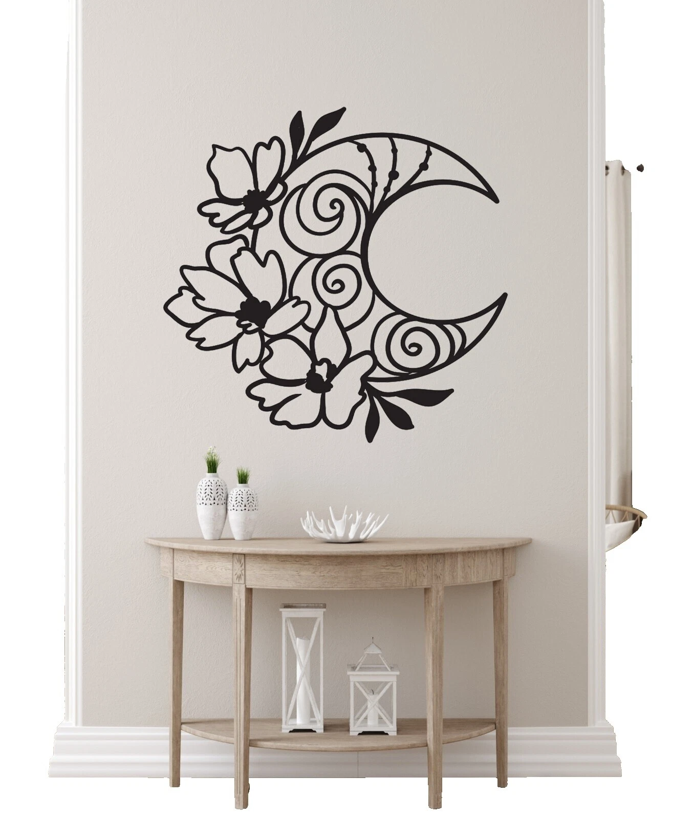 Cuarto de Baño Naturaleza Calcomanías Decoración Negro y vinilo arte