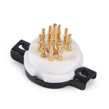 20pcs CMC 9 Pin steel Ceramic Machine made Gold Tube Socket for ECC83 12AX7 EL84