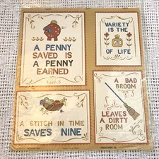 Kit Decoupage Modelli Dipinti 1971 Proverbi III PP614 NUOVO FONDO DI MAGAZZINO anni 70