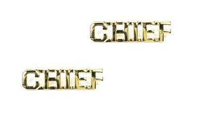 Police Chief Lettering Police CHIEF Letters Pin 1/4