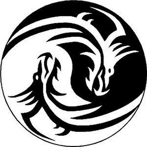 2x YIN YANG DRAGON Symbols - VINYL STICKER DECAL | eBay