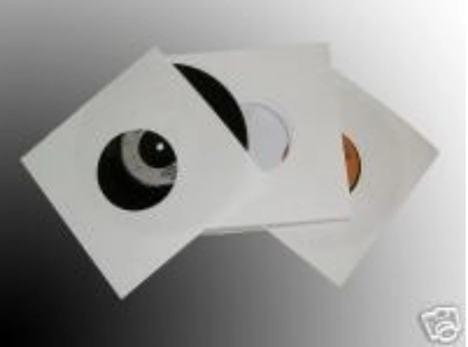 7" Inch White Paper Vinyl Record Sleeves 45RPM Inner Covers 90gsm 25 50 100 200