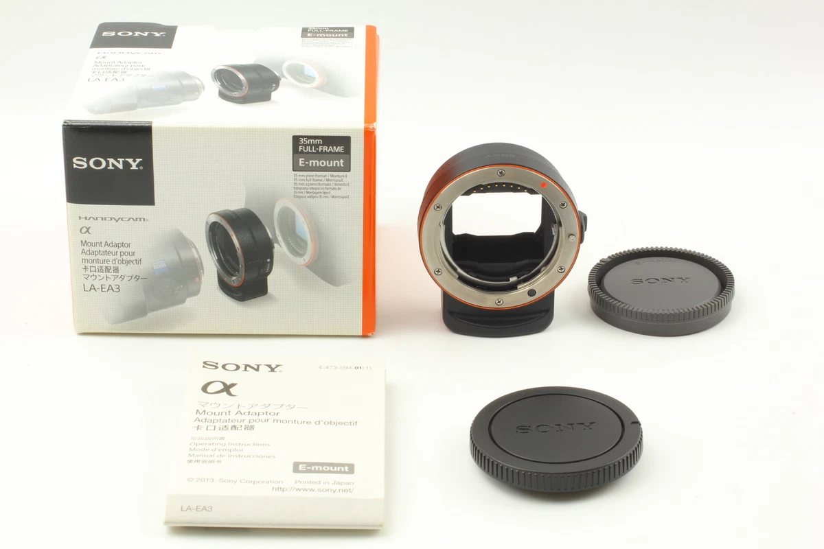 Near MINT in Box] Sony LA-EA3 A-Mount Adapter Lens to NEX Camera