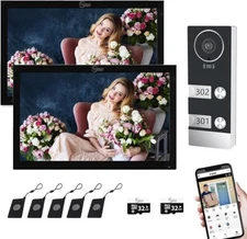 7-inch Slim Video Door Entry System - Dual Touch Monitors with Triple Unlock