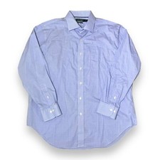 Lauren Ralph Lauren Classic Fit Blue Stretch Non Iron Button Up Shirt Men  s 17.5