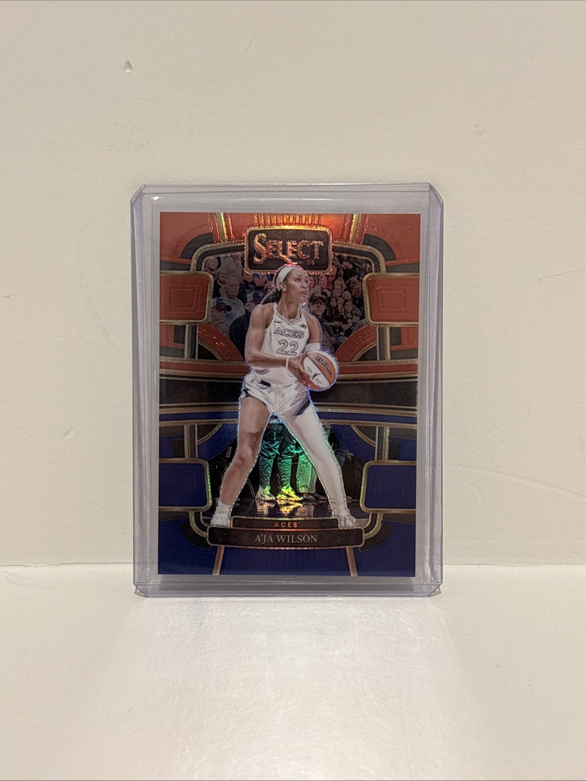 2024 Panini Select A'Ja Wilson Concourse Red- Blue Prizm-#46 /399 Las Vegas Aces