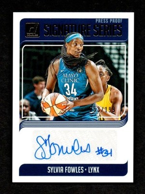2019 Panini WNBA Donruss SYLVIA FOWLES Minnesota Lynx Autograph HOF 053/199