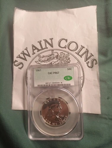 1961 50C Franklin Half Dollar PR 67 CAC EB111