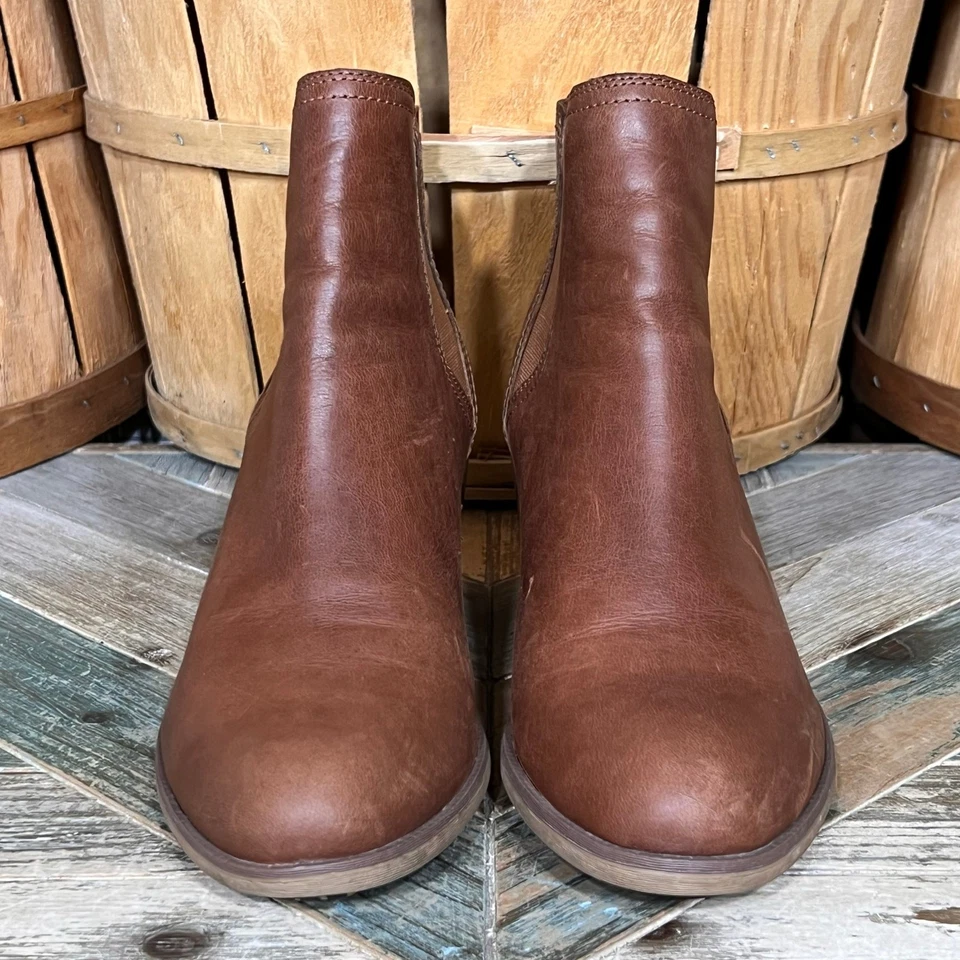 Timberland Brynlee Park Marrón Cuero Tacón Bloque Tirar de Botines Mujer 11 Foto 4 de 4