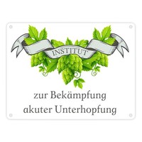 Institut Zur BekäMpfung Akuter Unterhopfung Bier Metallschild In 15X20 Cm