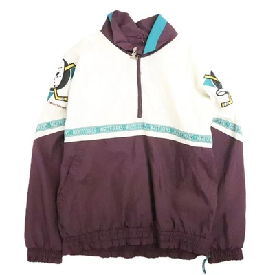 Veste Vintage Starter Anaheim Mighty Ducks NHL Années 90 - Taille L/XL Bouffante