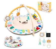 Baby Play Gym & Thickened and Non Slip Activity Mat (Bear)