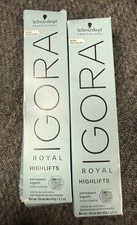 2 Schwarzkopf Igora Royal Highlifts 12-1 Permanent Color, 2.1 oz Each