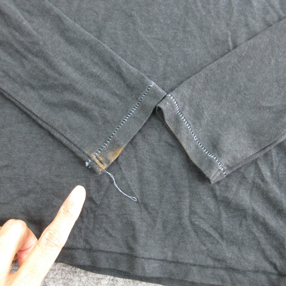 Alo Yoga Shirt Womens Small Black Long Sleeve Bamboo Lyocell Blend Athleisure - Image 2 of 4