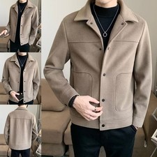 Stylish Thicken Solid Color Jacket for Men Suitable for Spring and Autumn Wear