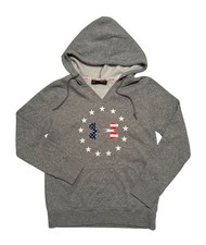 Under Armour Patriotic Freedom Hoodie Sweatshirt Womens Small Long Sleeves Gray