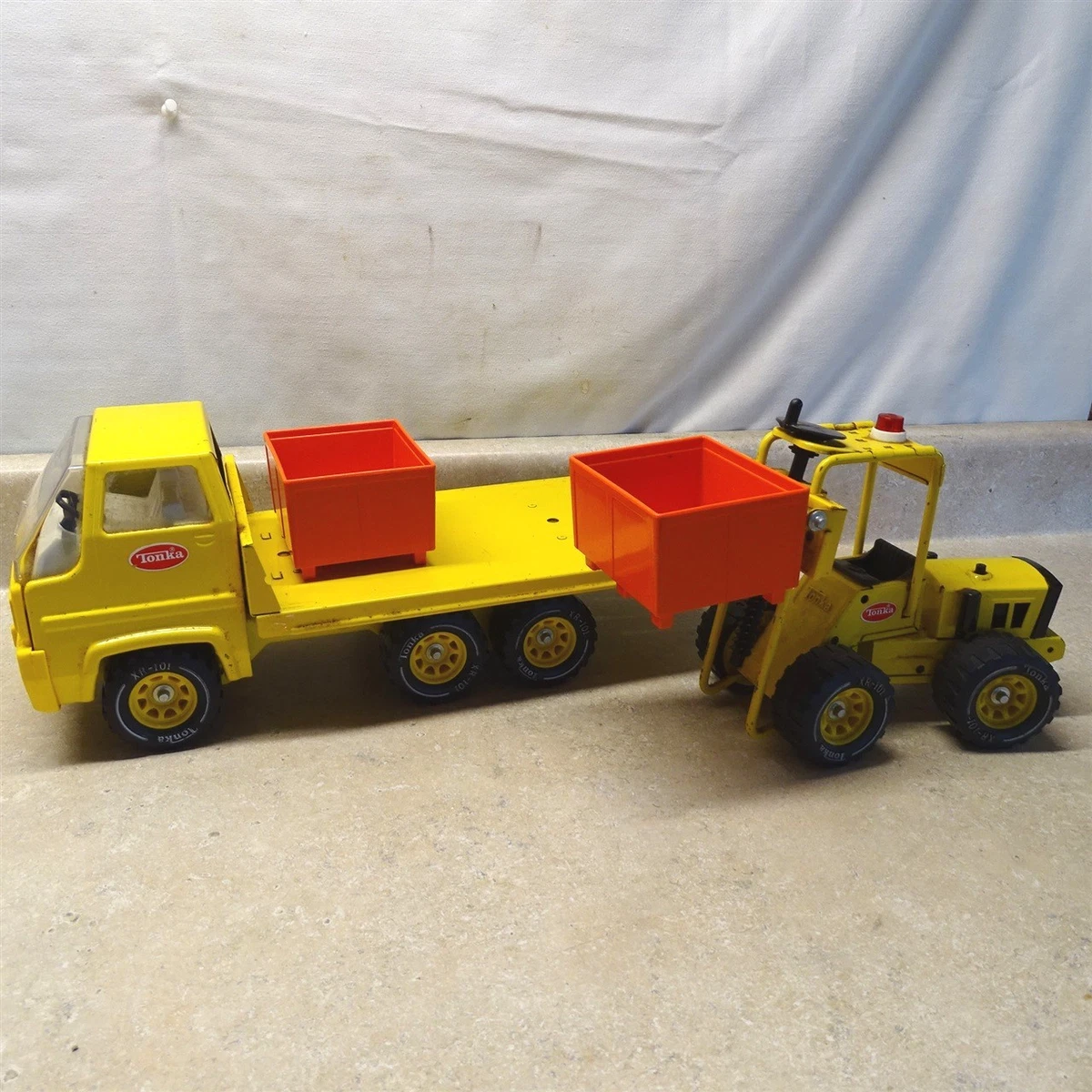 Vintage Tonka Cab Over Flat Bed Truck + Fork Lift, 2-Bins Set | eBay