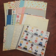 October Afternoon 8 x 8 9 to 5 Scrapbook Paper Collection