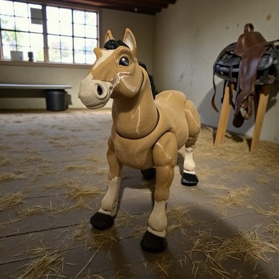 3D Printed Horse Pony Articulated Flexi Fidget Toy Desk Pet