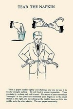 Tear the Napkin Harry Houdini Poster Print