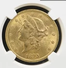 1895 LIBERTY $20 NGC Gold Piece Double Eagle Coin Uncirculated 0.9675 Oz Content