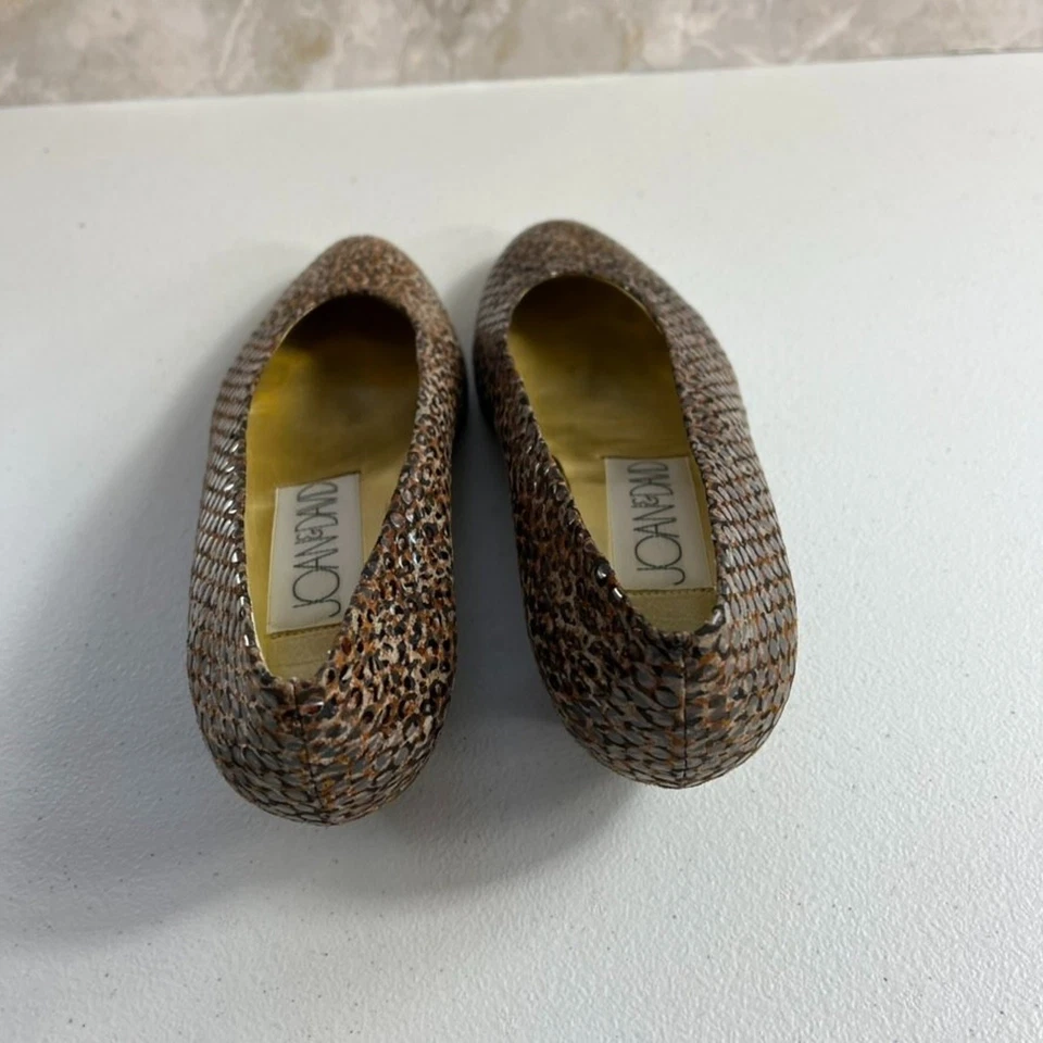 Туфли-лодочки женские Joan & David размер 8,5 анималистический принт искусственная змеиная кожа Италия - Изображение 3 из 4