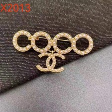 Flower pearl rhinestone enamel electroplated brooch 14 style 