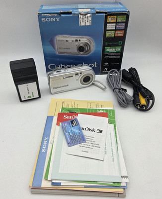 Sony Cybershot DSC-P100 5.1 MP Compact Digital Camera TESTED - Battery & Charger