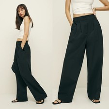 Reformation x Laura Harrier | NWT Petite Low Rise Danielle Parachute Pant Black