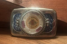 ⚡️Resorts international Atlantic City Belt Buckle Casino Chip Rare Vintage⚡️