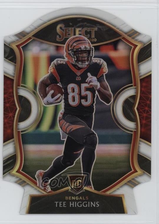 2020 Panini Select Concourse White Prizm Die-Cut Tee Higgins #60 1s6p