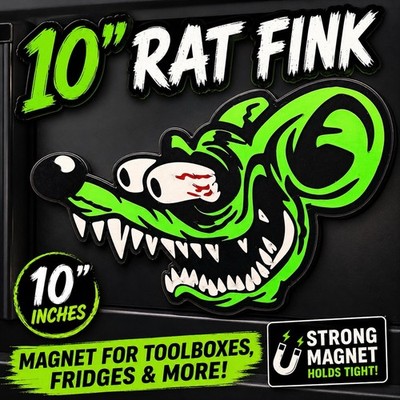 10  Rat Fink Magnet Fridge Toolbox Office Garage Shop Hot Rods Cars Retro Gifts