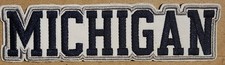 University of Michigan Wolverines navy blue embroidered Iron on patch