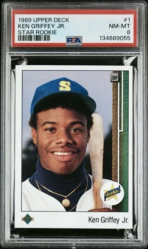 1989 Upper Deck KEN GRIFFEY JR #1 Rookie Card (RC) - PSA 8  NM-MT