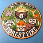Vintage Forest Service Sign - Smokey Bear Colorado Wilderness Gas Porcelain Sign