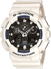 G-Shock GA100B-7A Men's White Resin Analog-Digi Watch