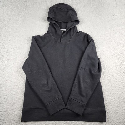 Lululemon Hoodie Mens Medium Black Shift Stitch Waffle Knit Active Long Sleeve