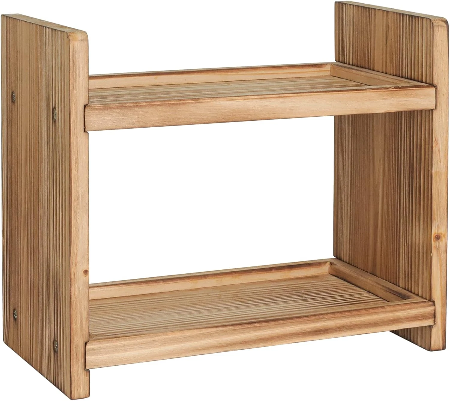 2-Tier Wooden Spice Rack, Countertop Organizer for Kitchen & Bathroom, Multi-Pur